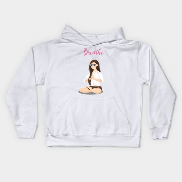 Breathe Kids Hoodie by Gummy Illustrations